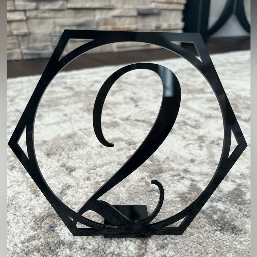 Wedding Table Numbers 1 - 19